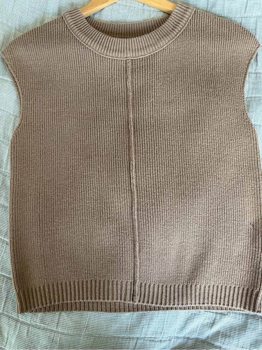 Blu Pepper Tan Ribbed Crew Sweater